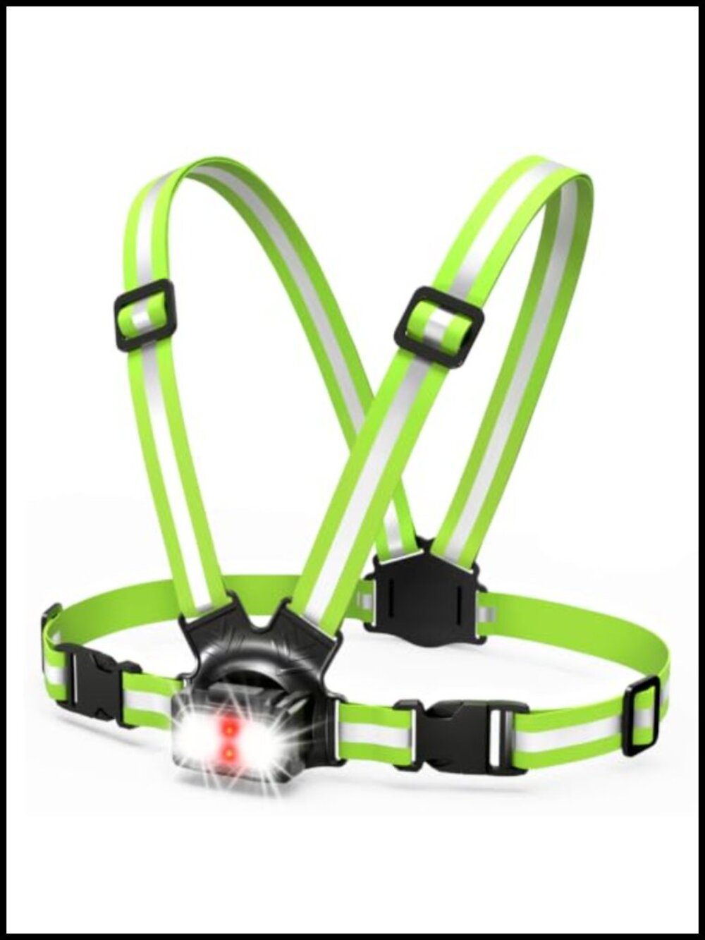 Reflective Running Vest Light USB-C Rechargeable LED Safety Gear for Night